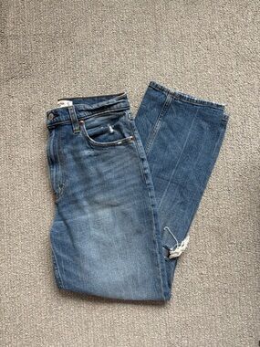 Abercrombie & Fitch Blue Cropped Ankle Jeans